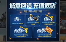 CF手游8月开户趴充值返利 最高可返1680钻石