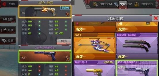 CF手游USP神罚对比分析 一起来领略神罚之威