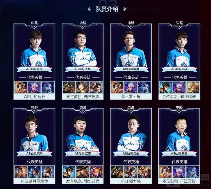 王者荣耀2017KPL职业联赛秋季赛战队巡礼-AS仙阁