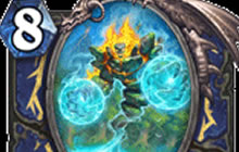 炉石传说复古元素萨 一张巫妖王直接打爆对手