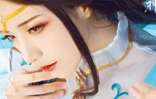 神武3凌霜月叶青峰唯美COS 共赏落樱如梦爱恋