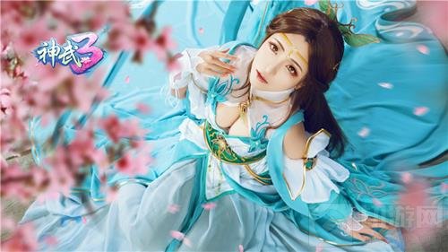 神武3凌霜月叶青峰唯美COS 共赏落樱如梦爱恋