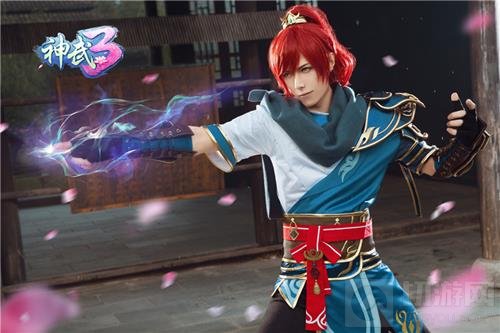 神武3凌霜月叶青峰唯美COS 共赏落樱如梦爱恋