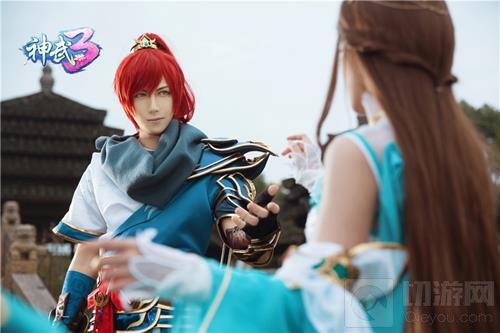 神武3凌霜月叶青峰唯美COS 共赏落樱如梦爱恋