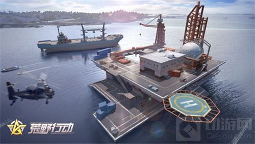 鏖战蓝色水城纵横钻井平台 荒野行动新地图