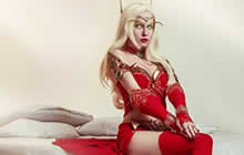 炉石传说肤白貌美大长腿 俄罗斯小姐姐COS秀