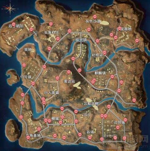 CF手游生存特训沙漠地图资源载具刷新地点分布