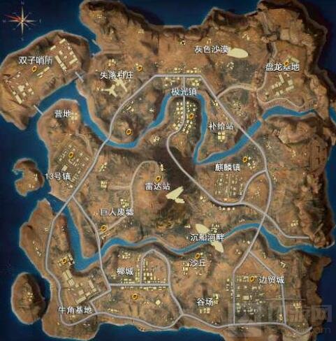 CF手游生存特训沙漠地图资源载具刷新地点分布