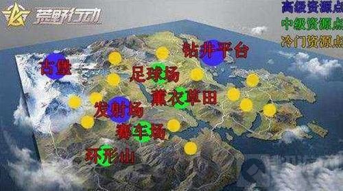 荒野行动飓风突击新地图资源点全方位分析