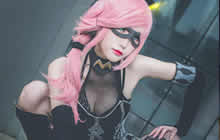 王者荣耀阿轲绝美COS分享 暗夜猫娘COS图集