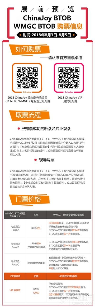 2018年第十六届ChinaJoy展前预览BTOB篇正式发布