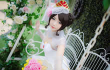 王者荣耀小乔纯白花嫁COS 梦幻小乔COS图集