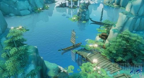 垂钓戏鱼莲溪畔 古风手游《花与剑》闲趣正自在