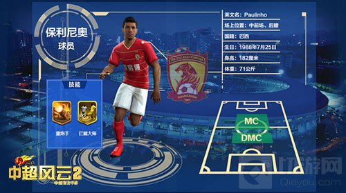 中超官方授权正版手游中超风云2球员系统曝光