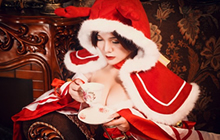 王者荣耀貂蝉圣诞恋歌COS 貂蝉同人COS图集