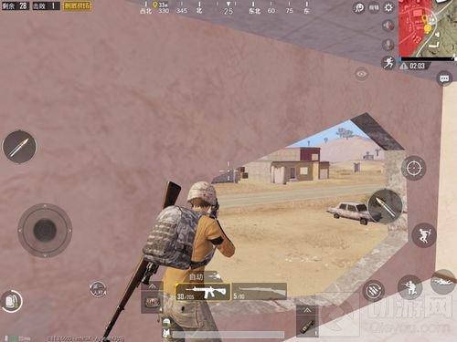 绝地求生刺激战场沙漠之眼皮卡多卡位小技巧