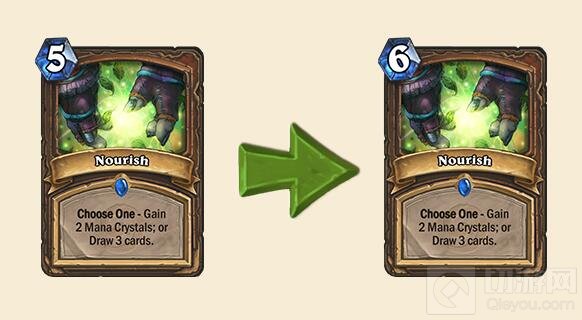 炉石传说美服已实装改动 滋养成长增加费用