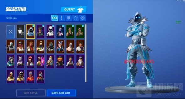 《堡垒之夜》多款冬季主题皮肤泄露 冰气十足