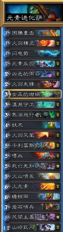 炉石传说老套牌出新套路 巨人元素进化萨推荐