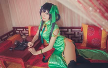 王者荣耀旗袍孙尚香COS图集 黑丝旗袍孙尚香