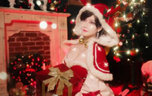 王者荣耀貂蝉圣诞恋歌COS 美腿貂蝉COS图集