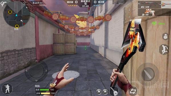 CF手游新年广场HD保卫B通防守教学 新手必看