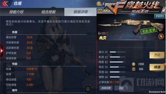 CF手游AK47-无影-诸神黄昏皮肤属性特点解析