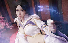 王者荣耀露娜紫霞仙子COS 美腿露娜出尘绝艳