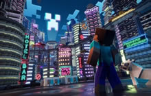 国外高玩在《我的世界》建造《赛博朋克2077》城市场景