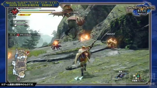 《怪物猎人:崛起》的实机演示视频