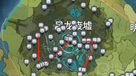 原神每日刷宝箱路线图