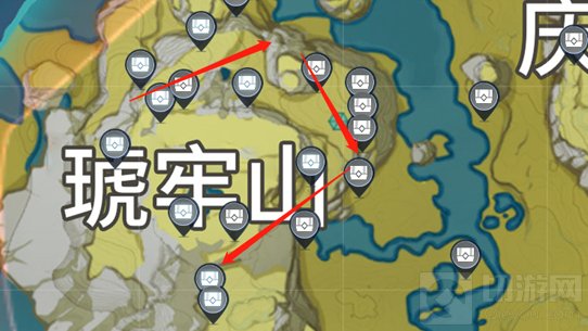 原神每日刷宝箱路线图