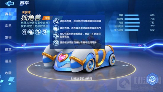 跑跑卡丁车手游林歌独角兽是即将登场的一个全新的车辆