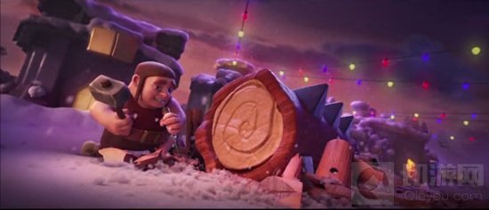 Merry Clashmas的横幅随风飘扬