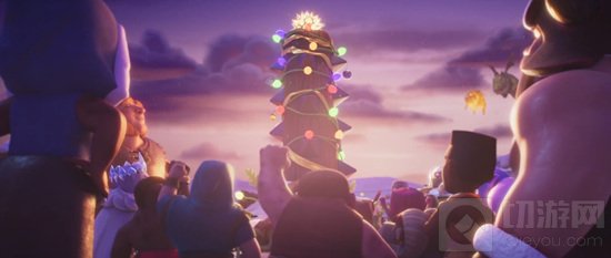 Merry Clashmas的横幅随风飘扬