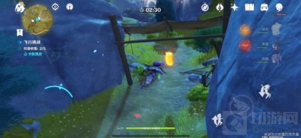 原神飞行挑战无风圈怎么过