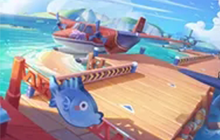 跑跑卡丁车手游滨海水上机场巧用水炸弹技巧和攻略