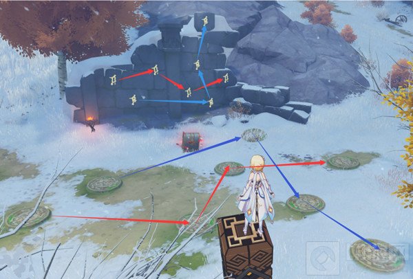 原神雪山踩地板怎么踩 踩地板符文墙机关正确触发顺序