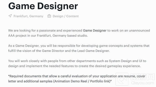 孤岛危机开发商新作曝光