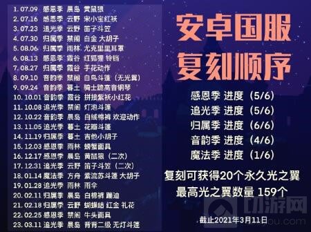 光遇国服光之翼什么时候复刻 光之翼复刻时间表光之翼数量