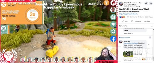 原生云游戏大型互动真人秀Rival Peak将首次亮相ChinaJoy