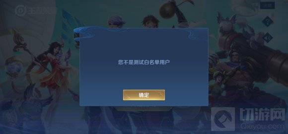 王者荣耀体验服不是白名单用户什么意思 不是白名单用户意思