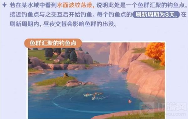 原神钓鱼点的刷新时间介绍 钓鱼点每次刷新需要多长时间 