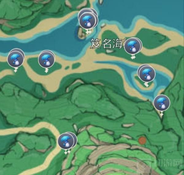 原神鹤观岛幽灯蕈位置大全 原神2.2版本幽灯蕈位置分布图