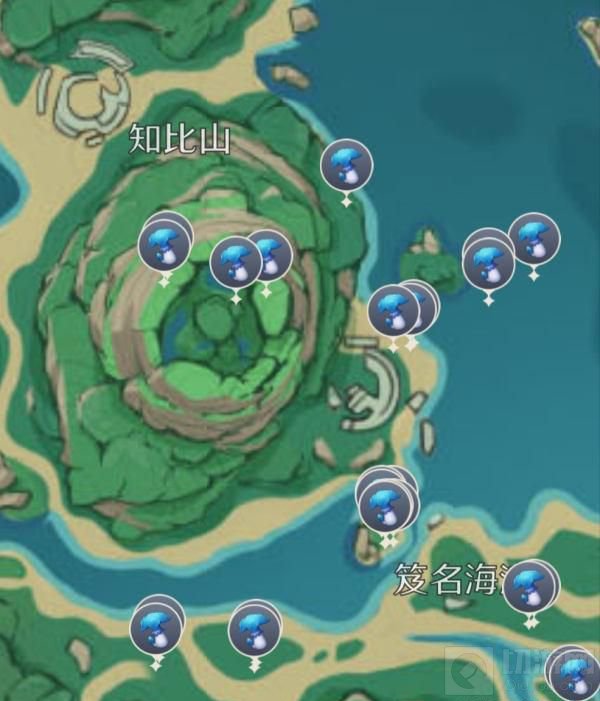 原神鹤观岛幽灯蕈位置大全 原神2.2版本幽灯蕈位置分布图