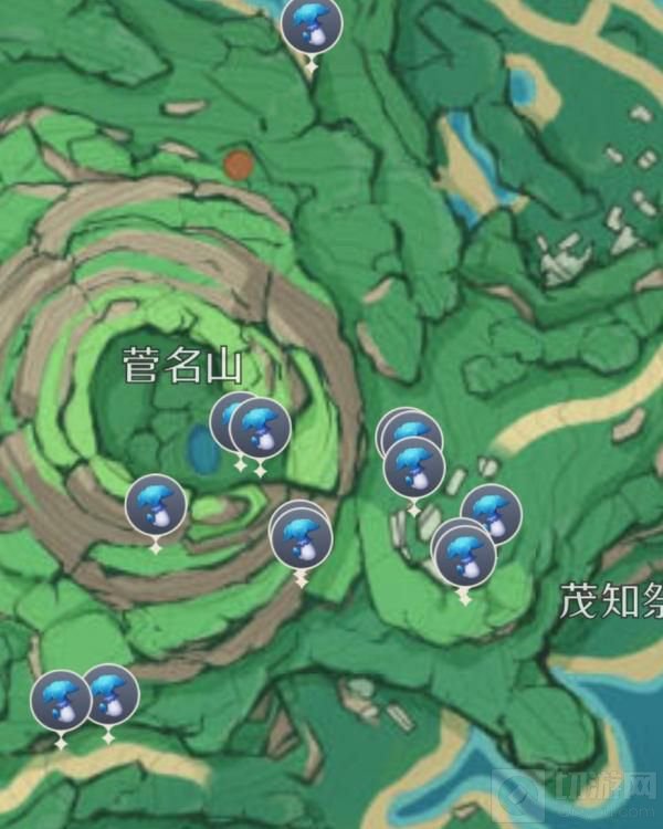 原神鹤观岛幽灯蕈位置大全 原神2.2版本幽灯蕈位置分布图