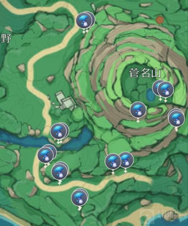 原神鹤观岛幽灯蕈位置大全 原神2.2版本幽灯蕈位置分布图