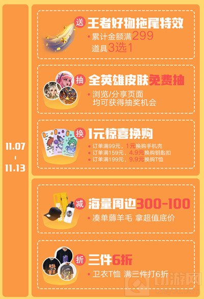 王者荣耀2021双十一活动大全 双11抽全英雄全皮肤活动详情