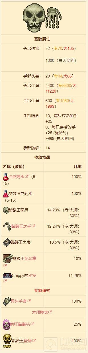 泰拉瑞亚boss骷髅王召唤方法 boss骷髅王打法攻略