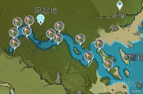 原神金鱼草获取方法及位置分布图 原神金鱼草在哪